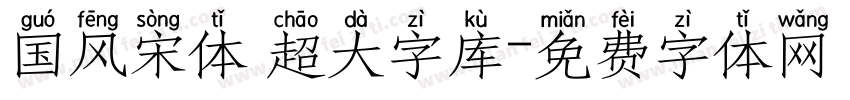 国风宋体 超大字库字体转换